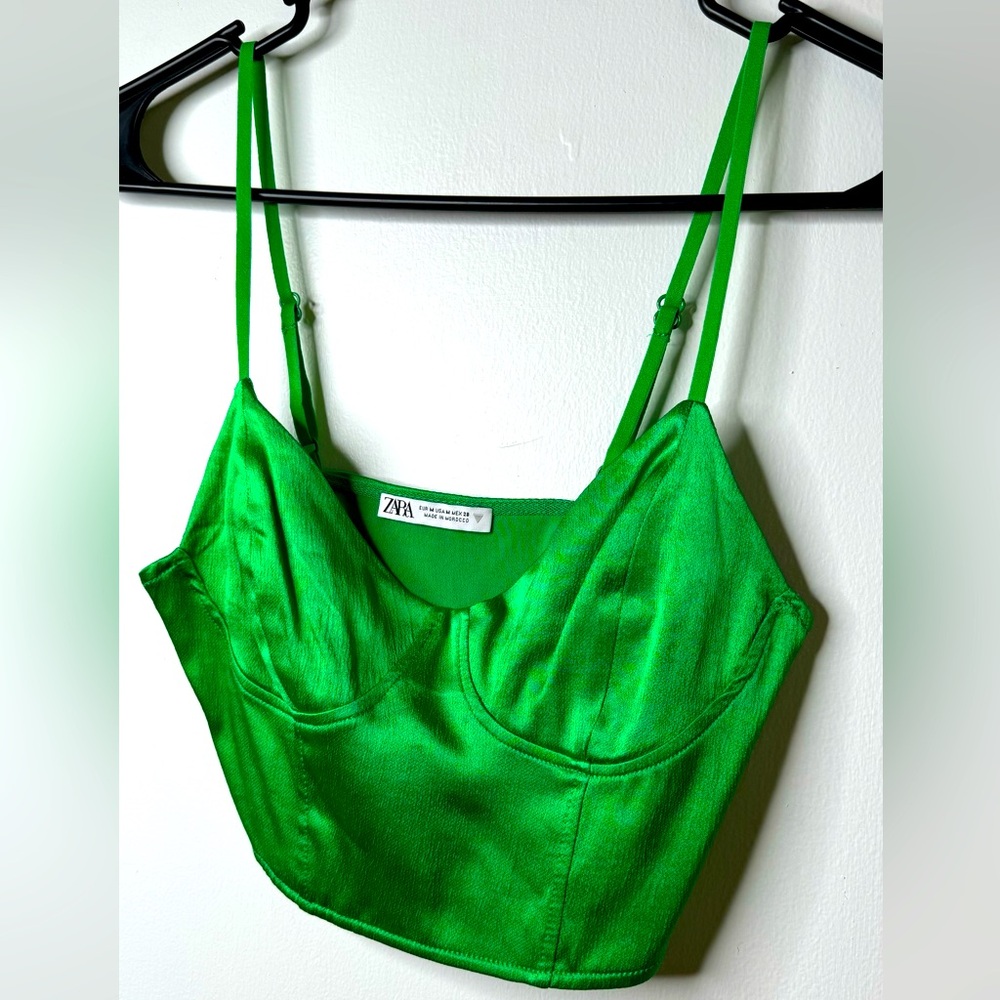 Zara corset top, size S, satin